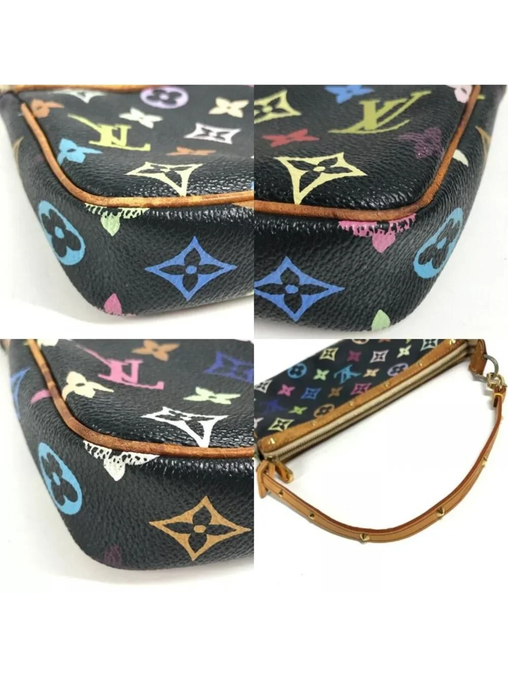 Louis Vuitton Shoulder Bag Pochette Soir Monogram Multicolor Canvas Noir Black